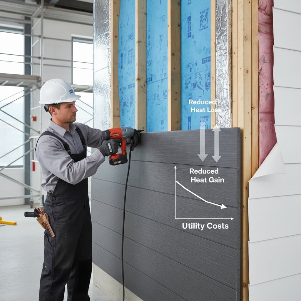 Featured image for Why Fiber Cement Cuts Energy Bills Better Than Vinyl