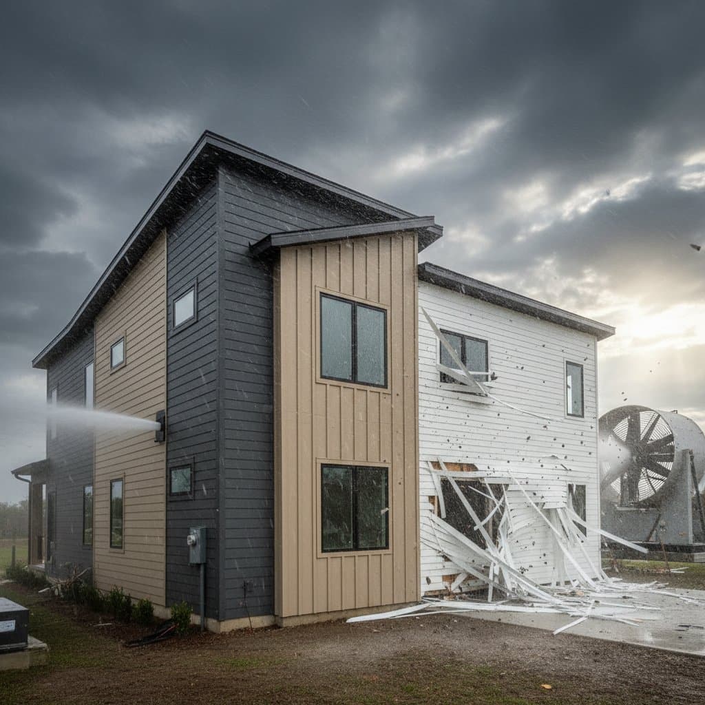 Image for Fiber Cement Outlasts Vinyl in Hurricane Tests