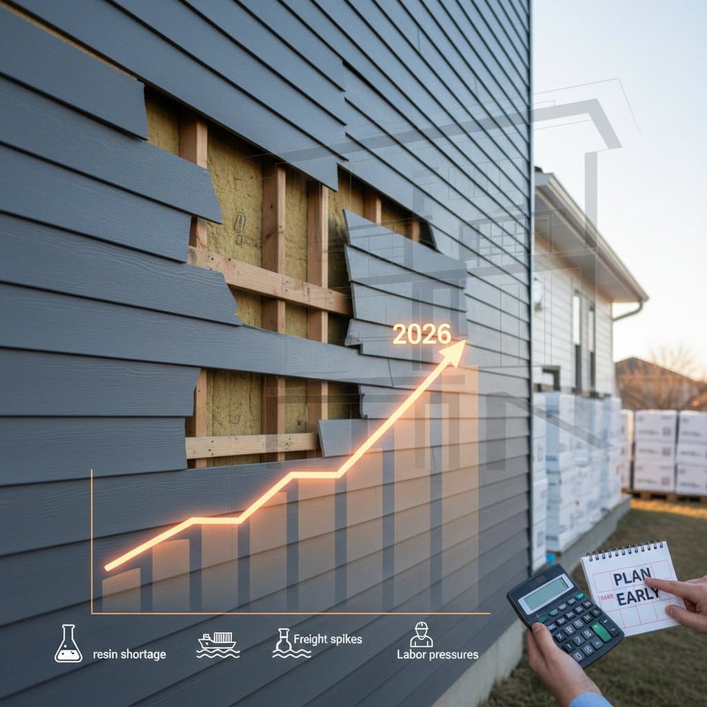 Image for Vinyl Siding Shortage to Drive 2026 Price Increases