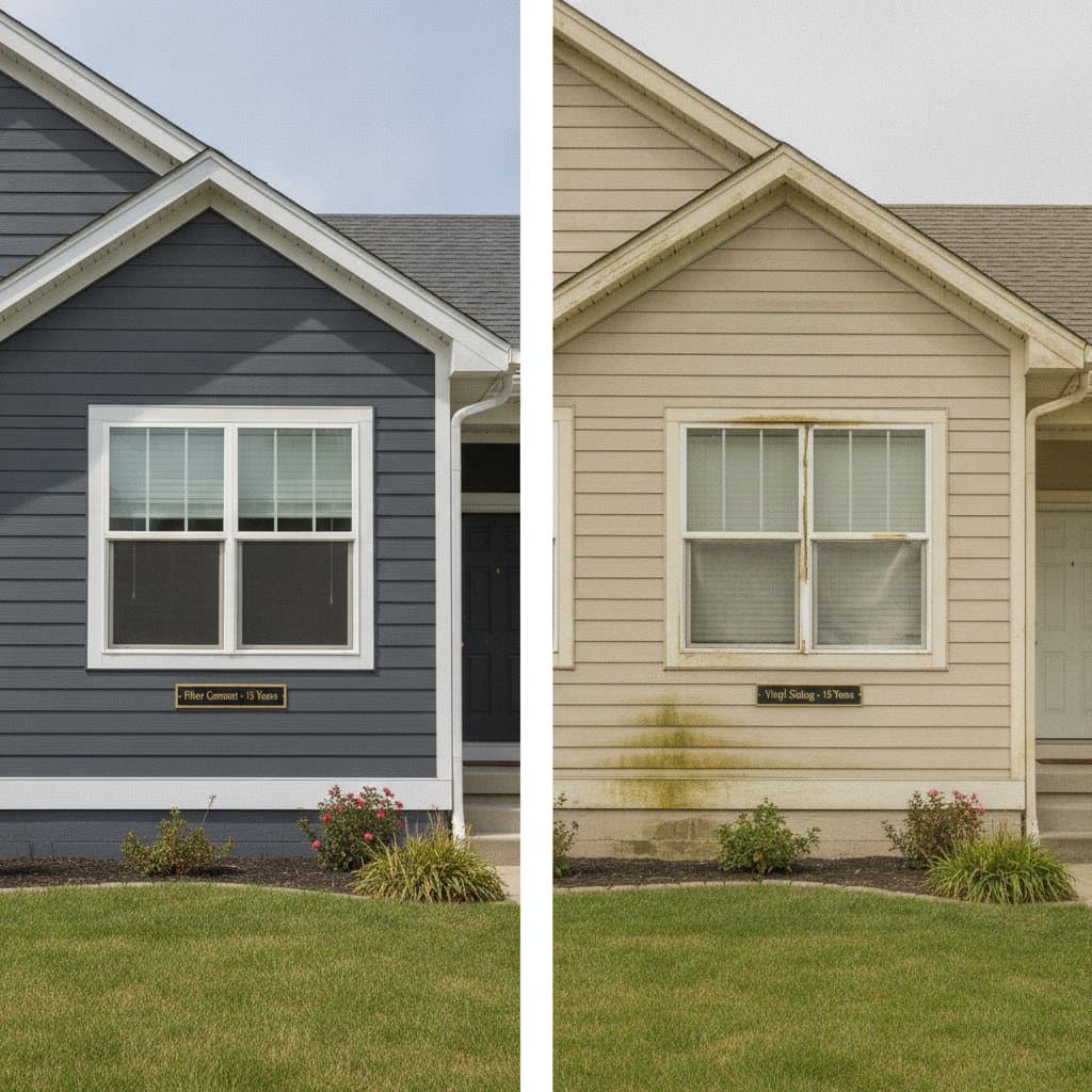Image for Fiber Cement Outlasts Vinyl in 15-Year Field Study