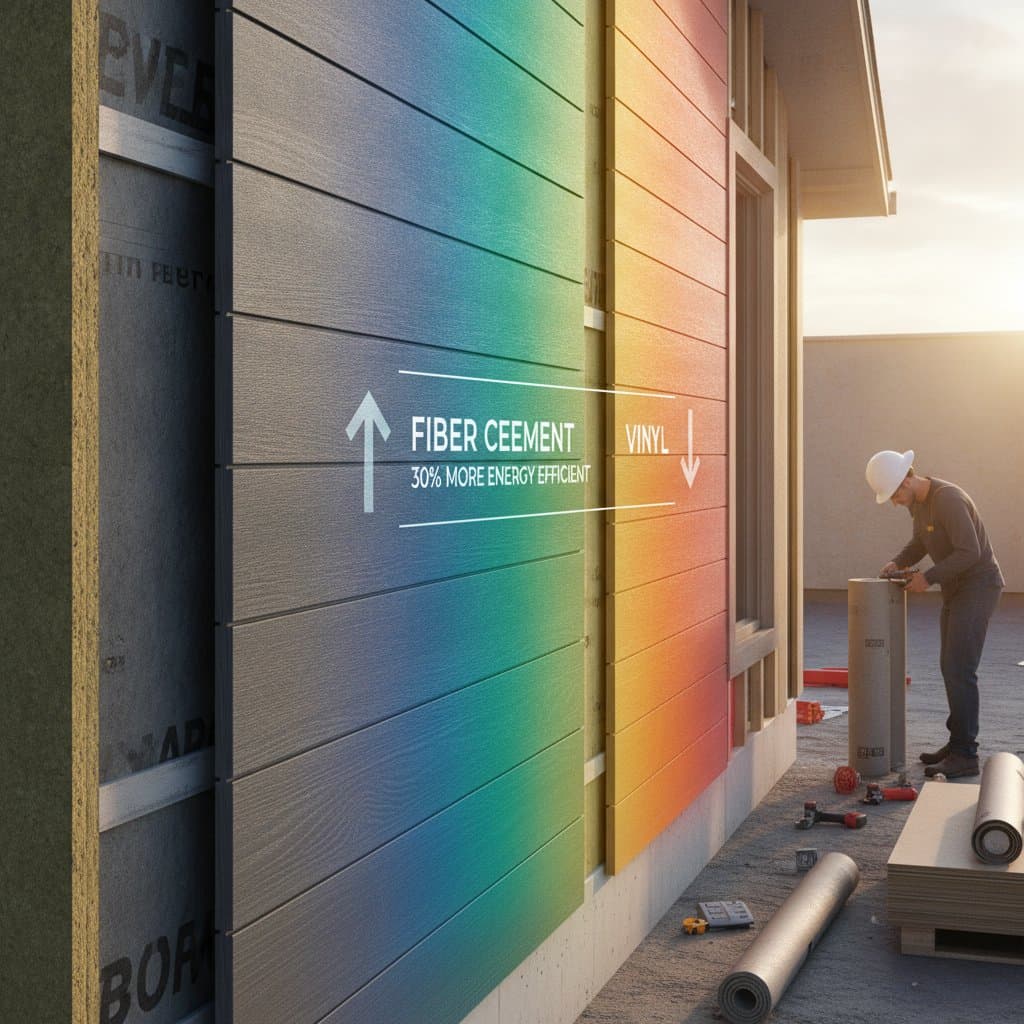 Image for Fiber Cement Cuts Energy Bills 30% vs Vinyl Siding