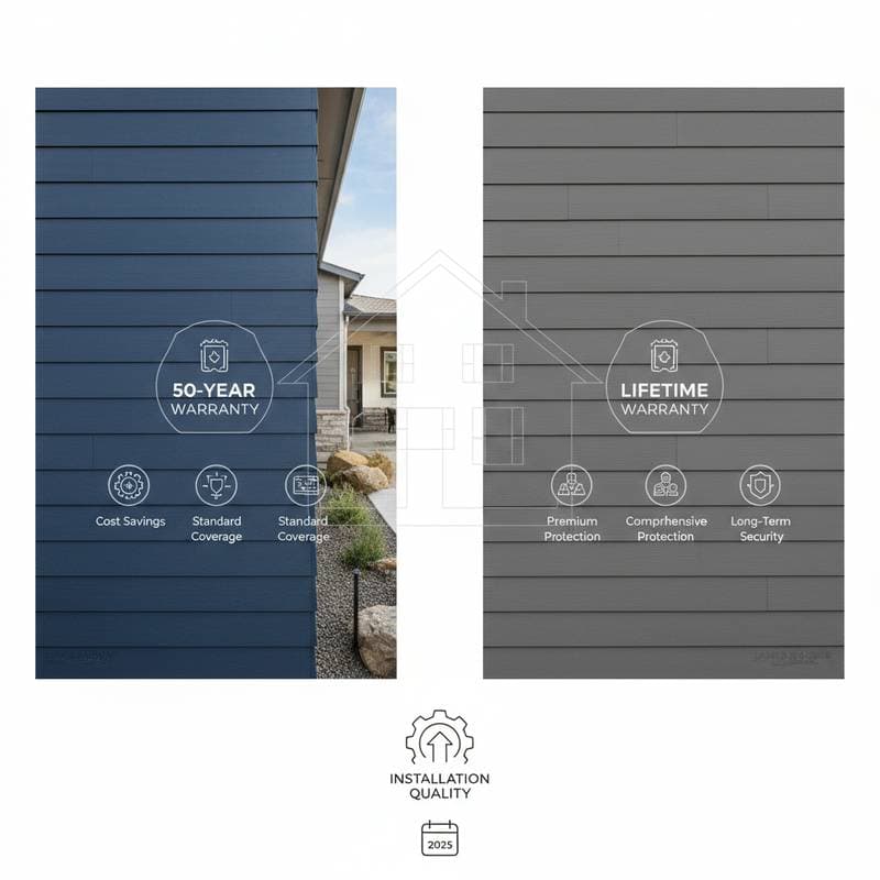 Featured image for 50-Year vs Lifetime Fiber Cement Warranty Differences