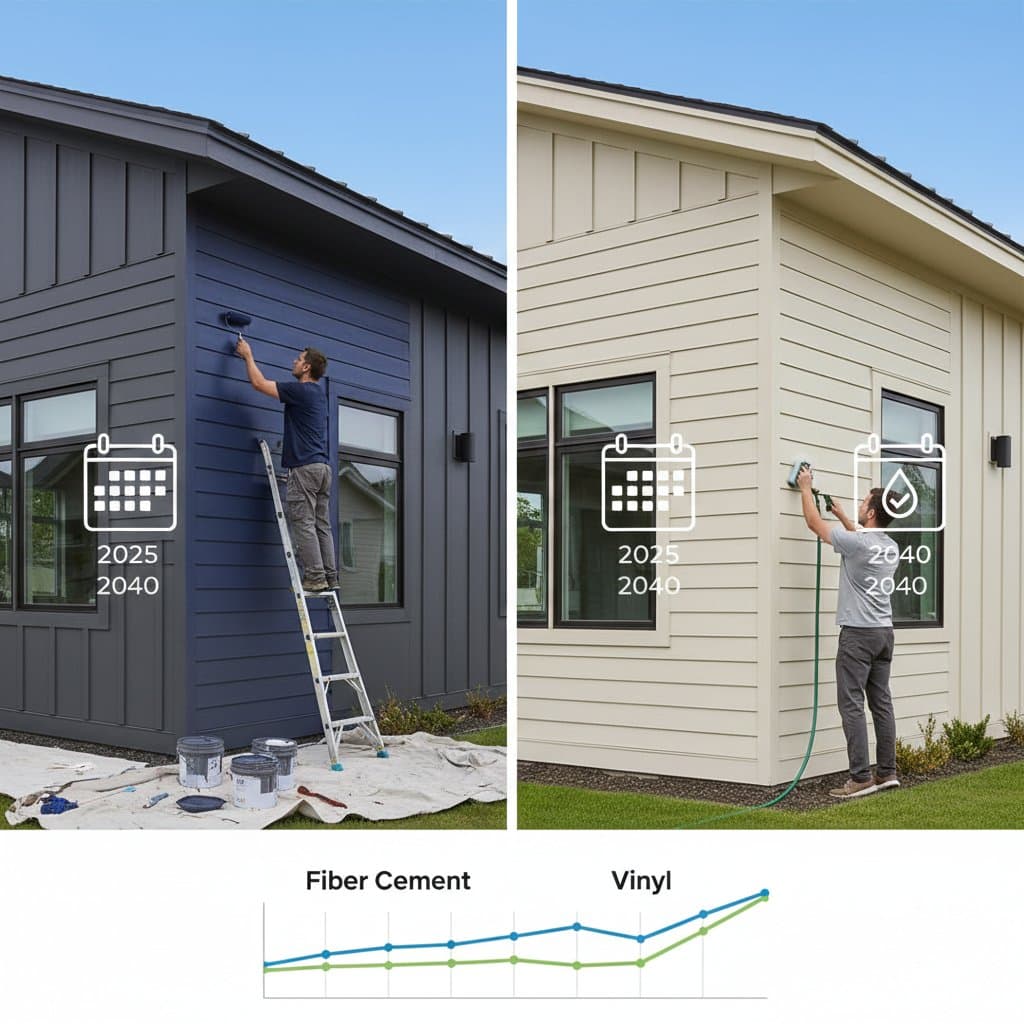 Featured image for Fiber Cement vs Vinyl: What 15 Years Really Costs